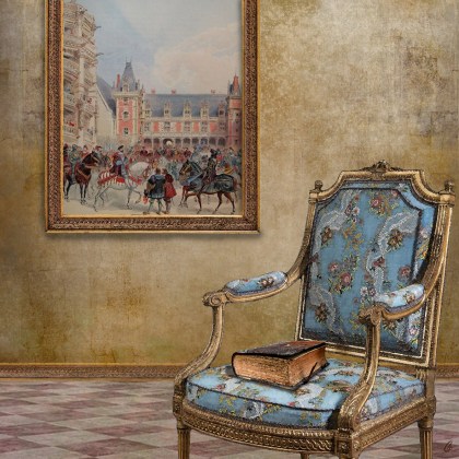 Peinture numérique, château de Blois, François 1er, livre d'anne de Bretagne